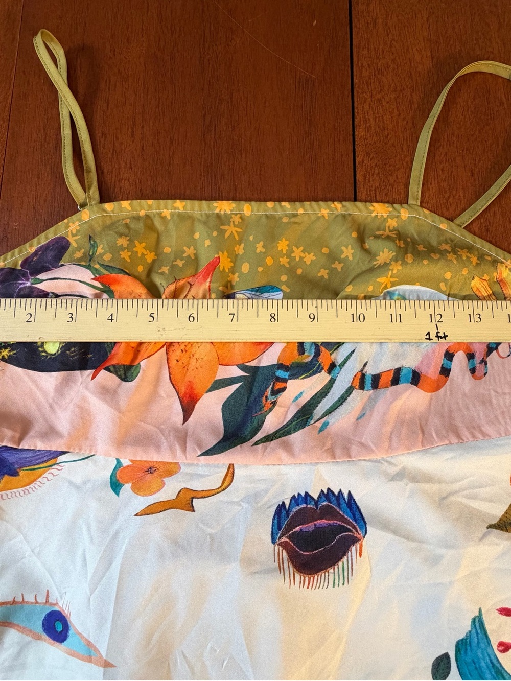 Whimsical Eclectic Multi Graphic Print Boho Artsy Statement Sundress Size Small - Picture 8 of 11